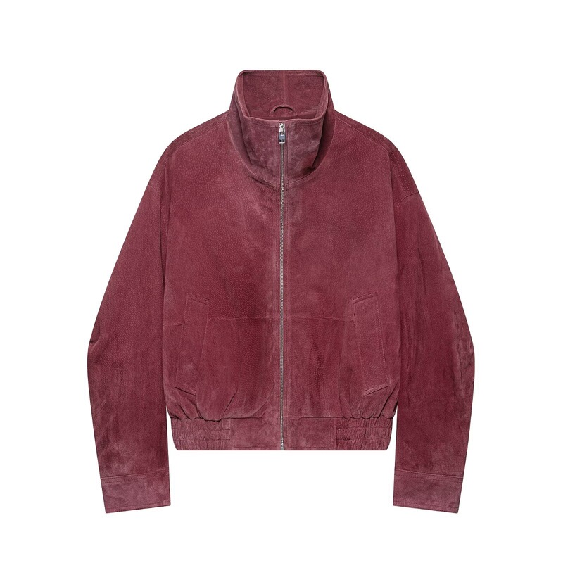2026 Autumn New European and American Cross-Border Women's Fashion Stand Collar Leather Aviator Jacket w085 465049 2026 Autumn New European and American Cross-Border Women's Fashion Stand Collar Leather Aviator Jacket w085 465049