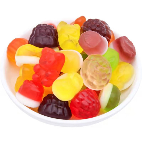 Xu Fojin Juice Rubber Candy Fruit Flavor Soft Candy Leisure Children Snacks Candy Wedding Celebration Lucky Candy Bulk Wholesale