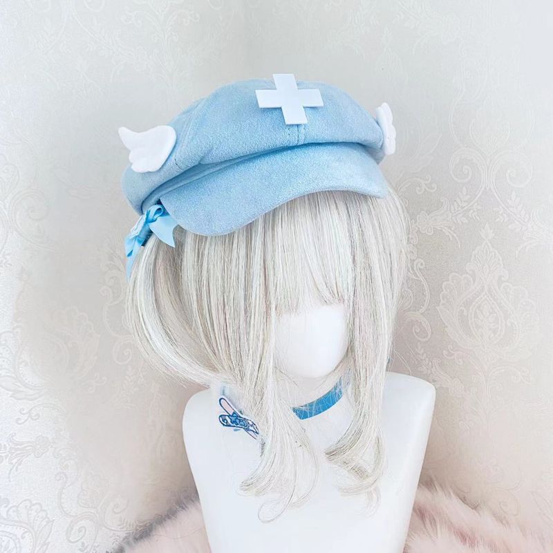 地蕾系水色系統秋冬八角帽畫家帽日系帽子亞文化頭巾夏女田園