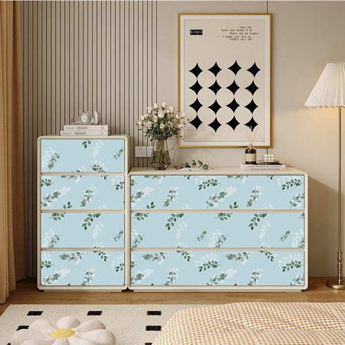Bathroom Waterproof Wallpaper Self-Adhesive Bathroom Wall Shelves Kitchen Oil-Resistant Color Change Renovation Paper French Vintage Wallpaper