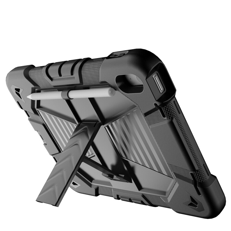 iPad 10Th Generation 2022 Heavy-Duty Anti-Drop Protective Case with Built-In Ladder-Type Multi-Angle Stand + Pen Slot, Wear-Resistant
