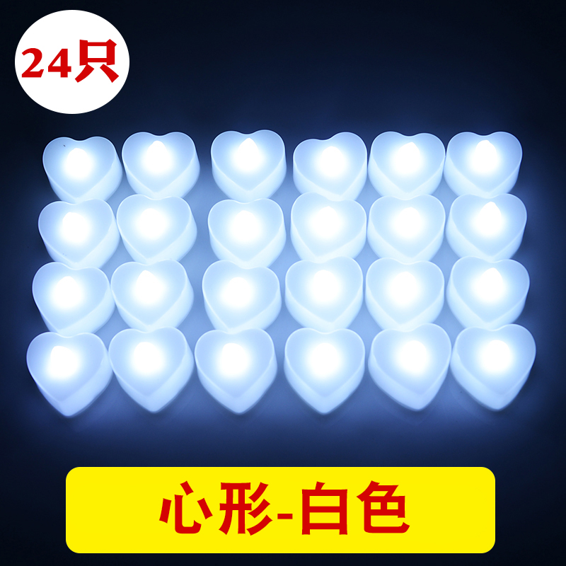 Electronic white candle, 24 items