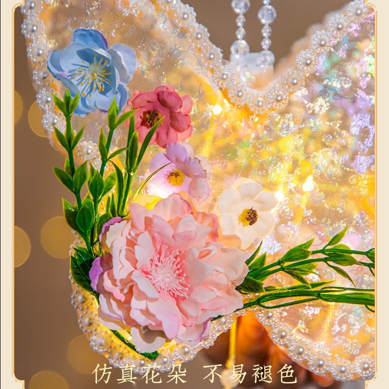 中秋节古风玉兔花灯手提儿童宫灯发光手工蝴蝶灯笼diy拍照莲花灯|undefined