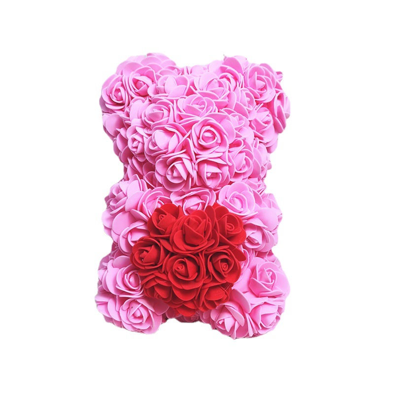 Festival Gifts Christmas PE Simulation Immortal Flower 25cm Rose Bear Chinese Valentine's Day Gift Foam Bear Birthday Festival Flower Gift Chinese Valentine's Day Limited Gift_voghion.com