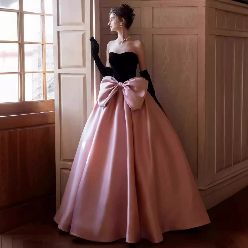 Elite fuchsia evening dress, french style, high-quality style