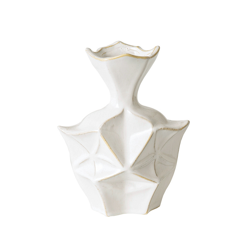 Jingjifeng special-shaped irregular old ceramic vase creative retro…