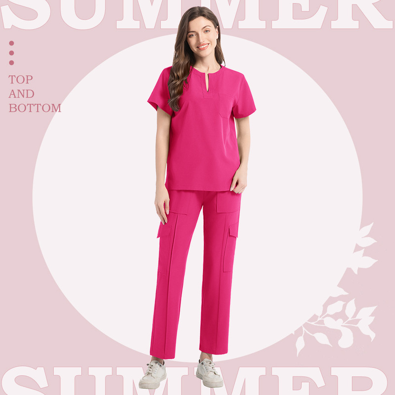 新商品看護服手術室半袖手洗い服女性上着作業服看護師服医師ブラシ手服看護|undefined