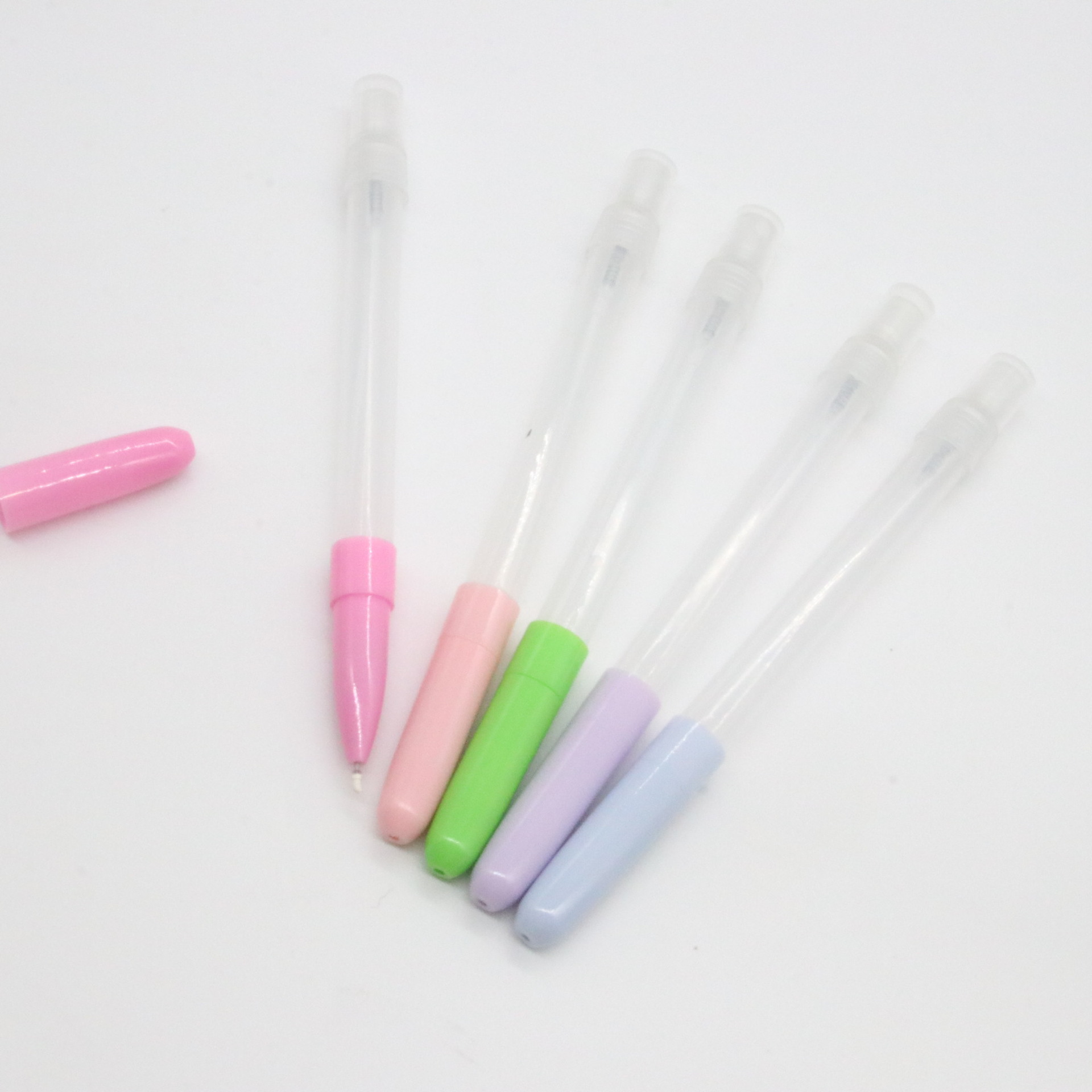 Pluma de aerosol de fábrica 5ML desinfectante de manos desechable pluma de desinfección pluma de perfume bolígrafo dos en uno de plástico