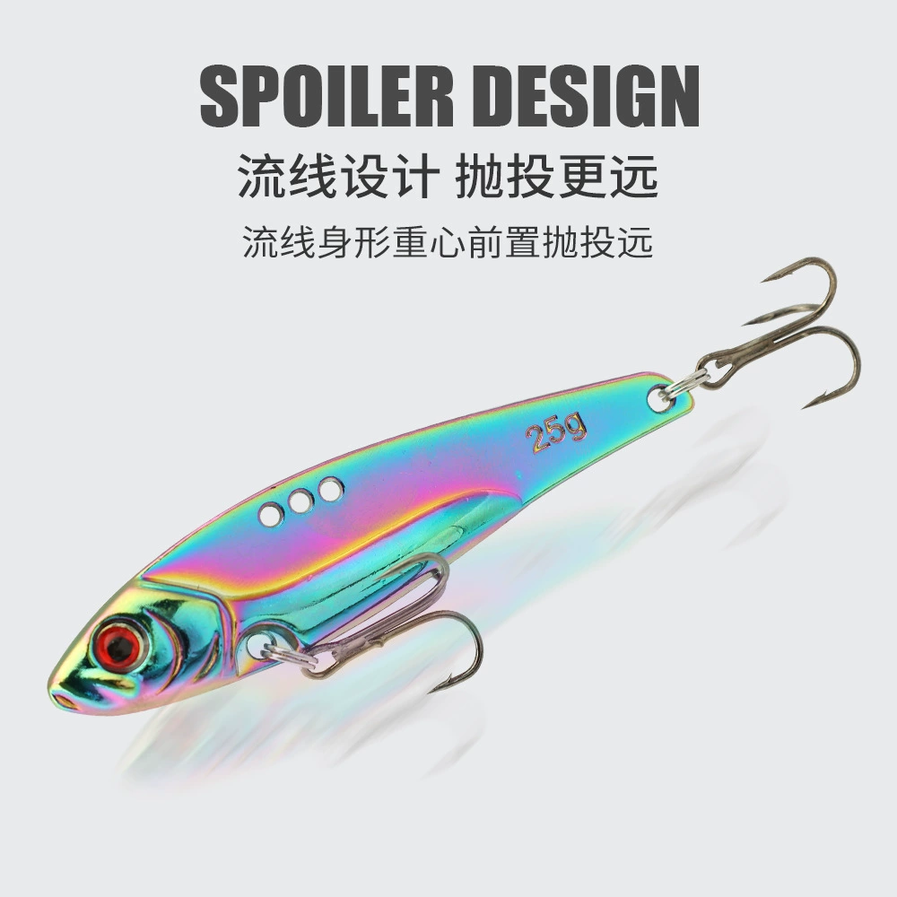 掠鲨 | Colorful dragon teeth vib full swim layer fake bait vibration simulated bait far-shot hard bait sea fishing metal bait