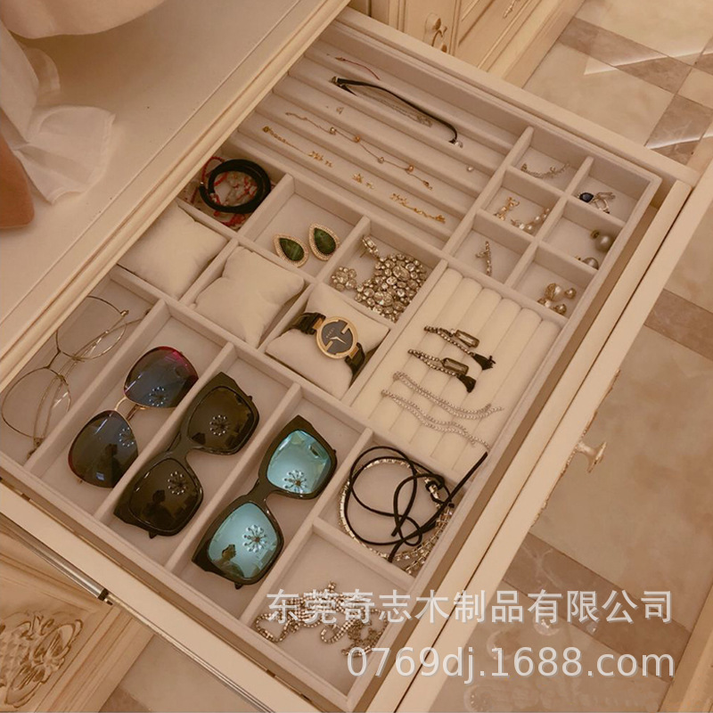 Customized Home Drawer Jewelry Tray Silk Scarf Sunglasses Jewelry Tray Ring Storage Box Counter Jewelry Display Props