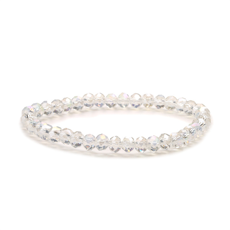 Cruz-frontera Super brillante colorido cristal 6MM cristal cuentas pulsera multi-color cristal cuentas pulsera