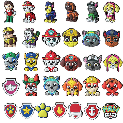 31 Crocs Shoes Flower Paw Paw Team Cute Shoe Buckle PVC Soft Rubber Upper Accessory Buckle Cross-Border Exclusively for Charm