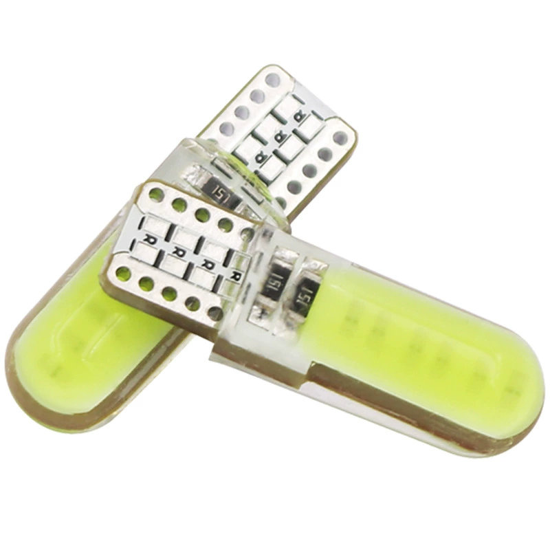 Новый T10 силиконовый COB 3 Вт высокой мощности двухсторонний COB-12SMD индикатор ширины световой прибор номерной знак