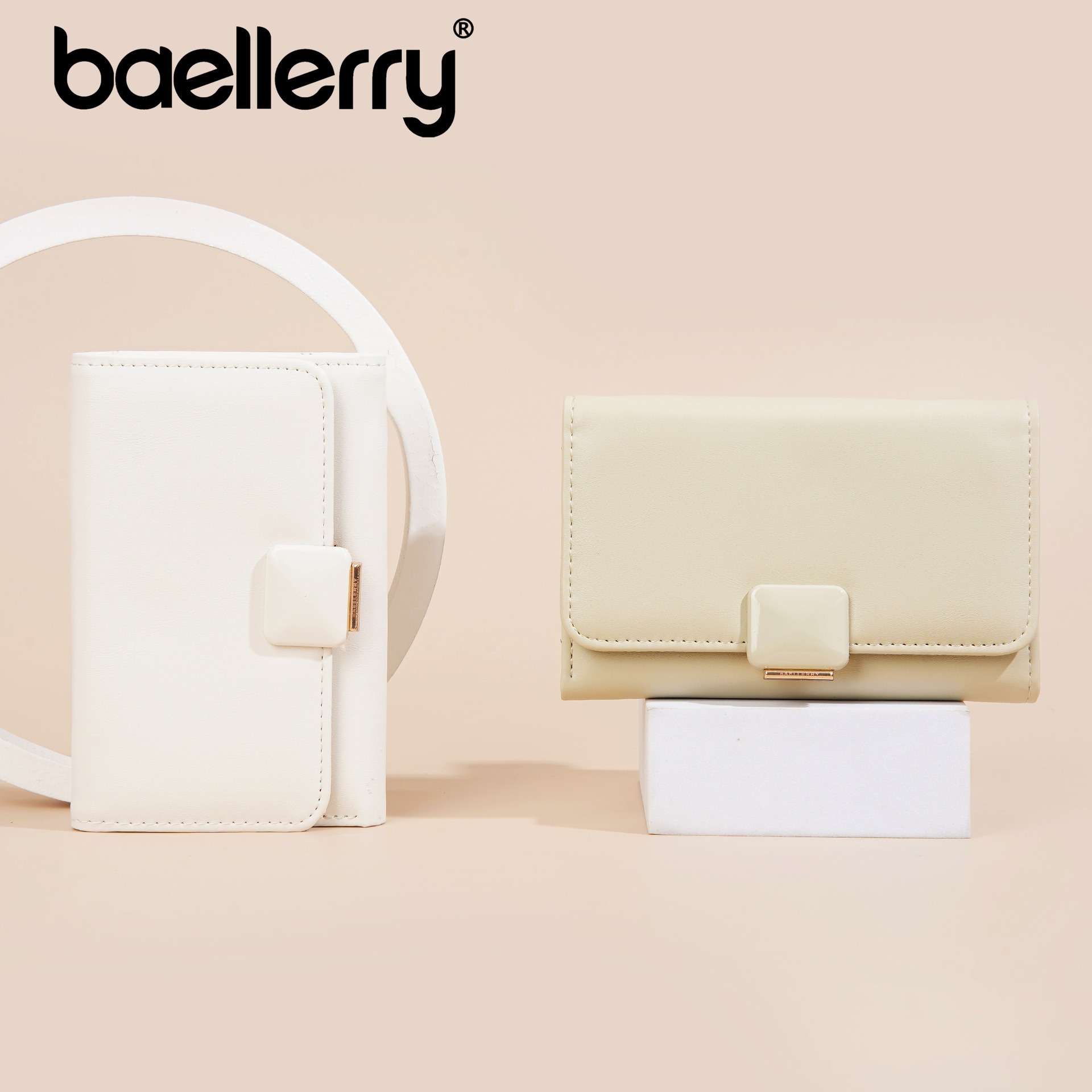 Baellerry nuevo cross-border cartera de damas bolsas de tarjetas de cremallera larga de color sólido, moda simple y versátil cartera de mujeres