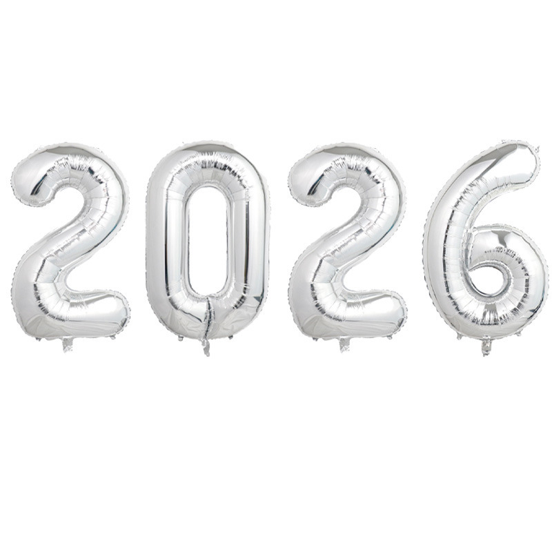 クロスボーダー新 2026 ナンバー 16/32/ 40inch ナンバーアルミフィルムバルーンセット馬年大晦日新年お祝い衣装|undefined