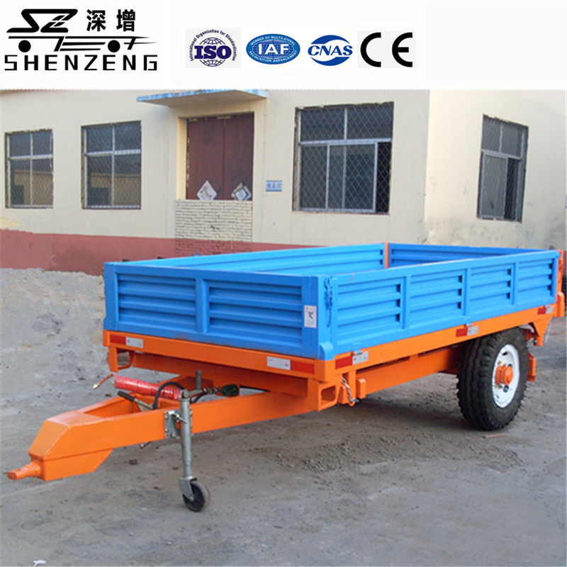 2吨欧式拖车农用挂车 农用拖车 牵引拖车 四轮牵引拖车