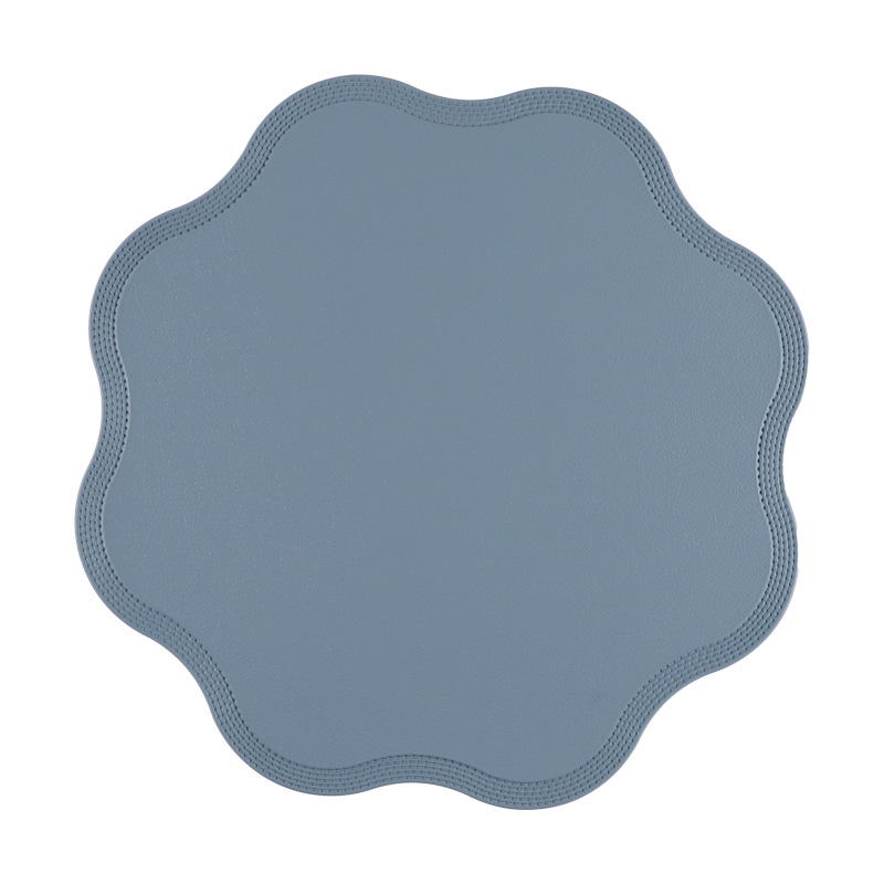 2025pvc cojín de mesa en relieve de cuero, mantel de flor de cuero espumado, mantel protector anti-escaldado de mesa, temu