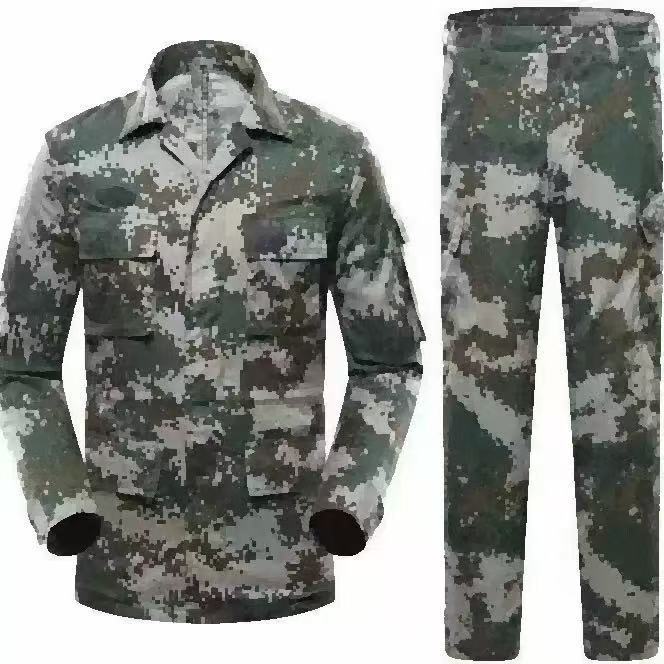 Woodland Camouflage Suit Student Military Training Uniform Thickened Wear-Resistant Expansion Training Uniform Instructor Uniform Men's and Women's Work Clothes Wholesale
