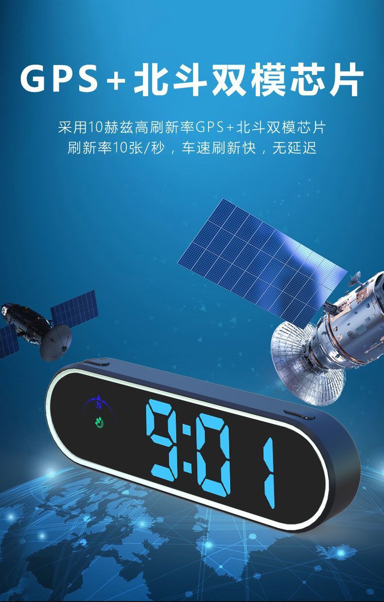 Car-mounted electronic dog head-up display with voice broadcast and Beidou car warning system