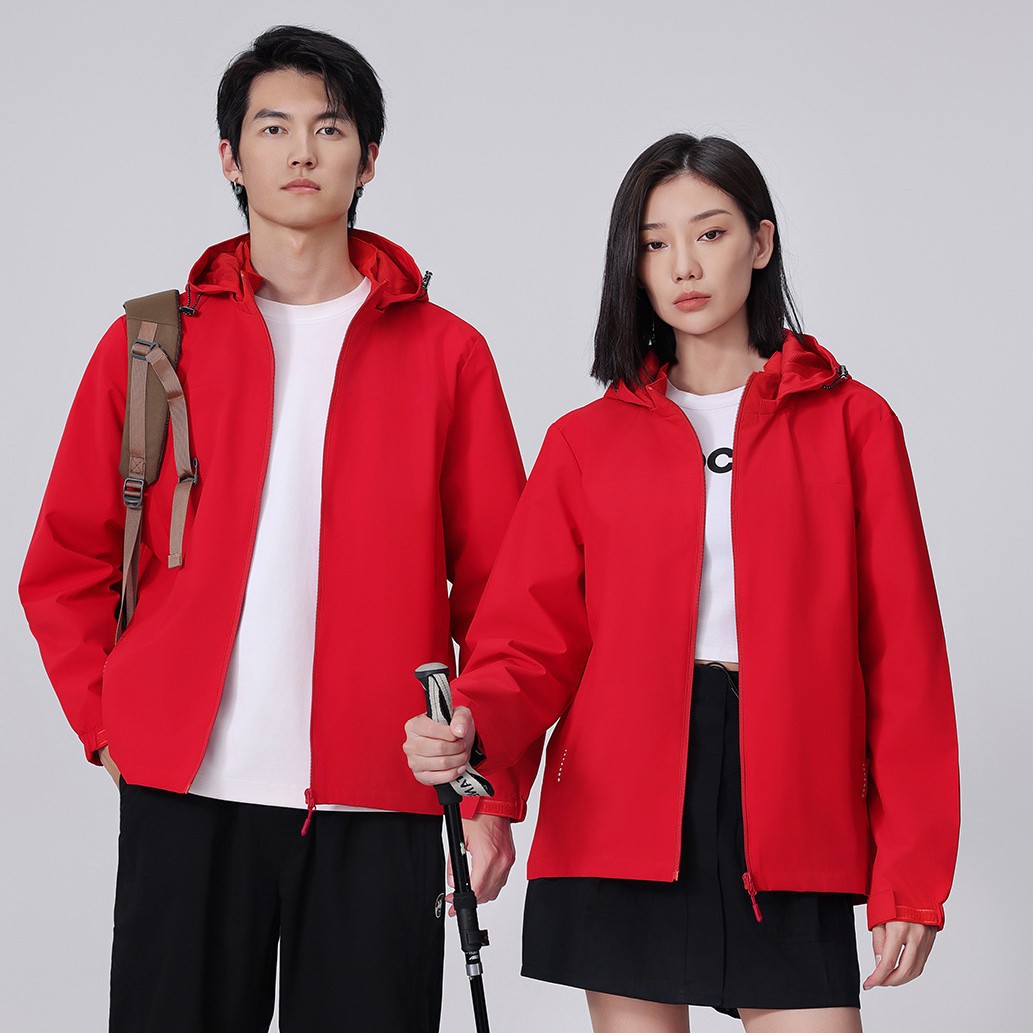 Windproof and Waterproof Double-Layer Mesh Jacket with Detachable Hood. Weight: 600 Grams (Average Weight of a Single Garment)