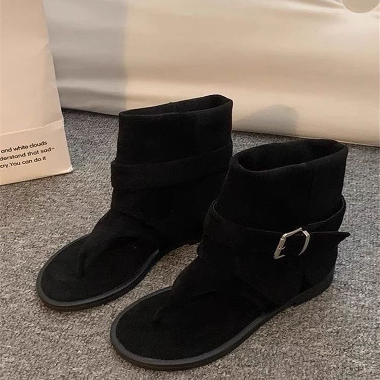 European Collection 2025 New Vintage Thick-Soled Height-Increasing Martin Women's British Style Short Boots_voghion.com