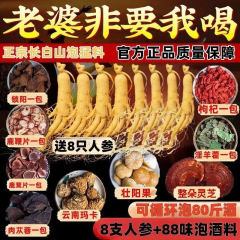 正宗100味10支人参长白山灵芝十全配方持久组合玛卡枸杞泡酒料
