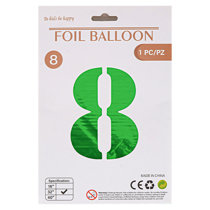 32 pulgadas Tarjeta de papel digital OPP globo de embalaje independiente fiesta de cumpleaños ambiente decorativo globo