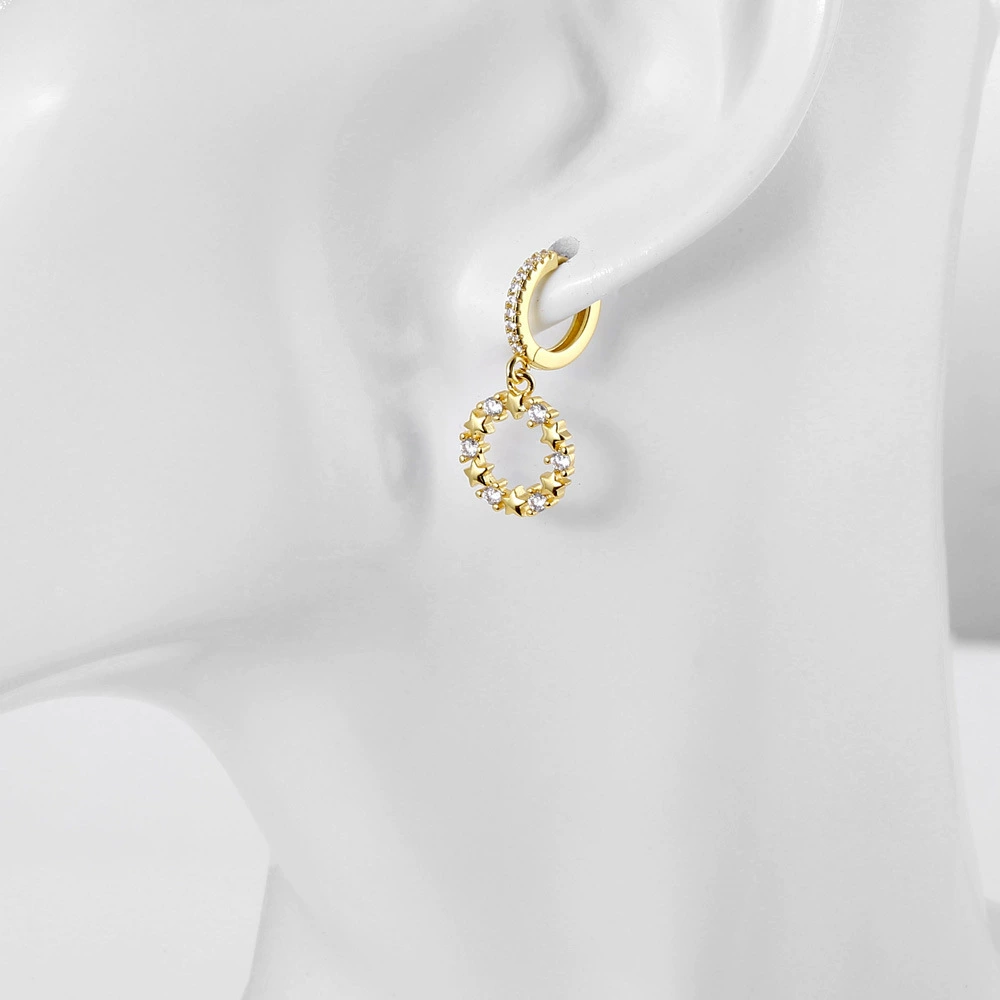 Zirconium, design ring, earrings, European style, micro incrustation, diamond encrusted, internet celebrity