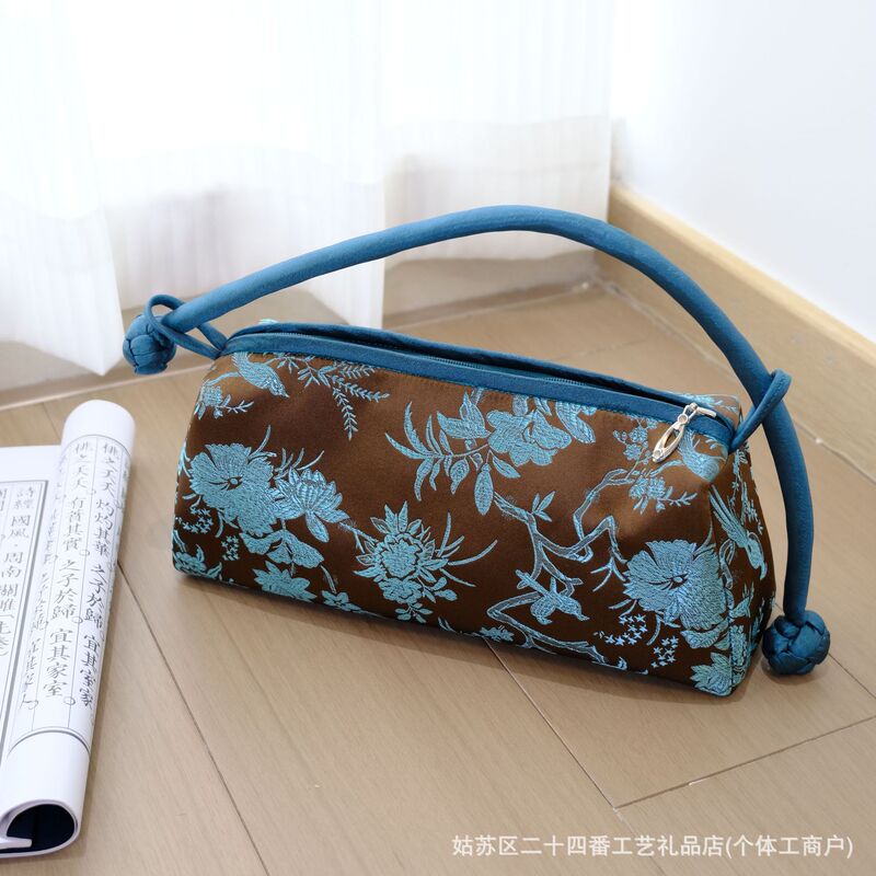 Chinese-style brocade silk craft bag bride bag cheongsam bag Tang suit handbag button handbag bag cloth bag