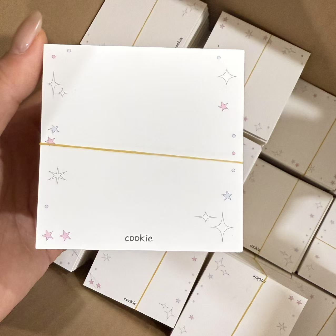 7.5x7.5cm卡背打包底卡韩系包装出卡保护饰品烘焙礼物包装卡片