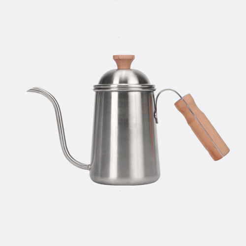 Hand brewed coffee pot stainless steel folding drip filter cup set fine mouth pot outdoor hand brewed camping coffee pot equipment