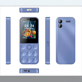Cross-Border Foreign Trade Three Sim Three Standby 2.0inch Key Feature Phone Ultra-Thin Mobile Phone Foreign Language Export Phone Factory Wholesale