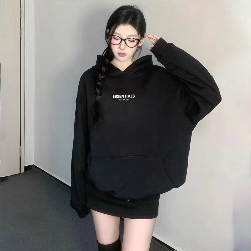 미국 편지 스웨터 커플 후디를 기모 작은 라벨을 고정시키는 새로운 후드 스웨터