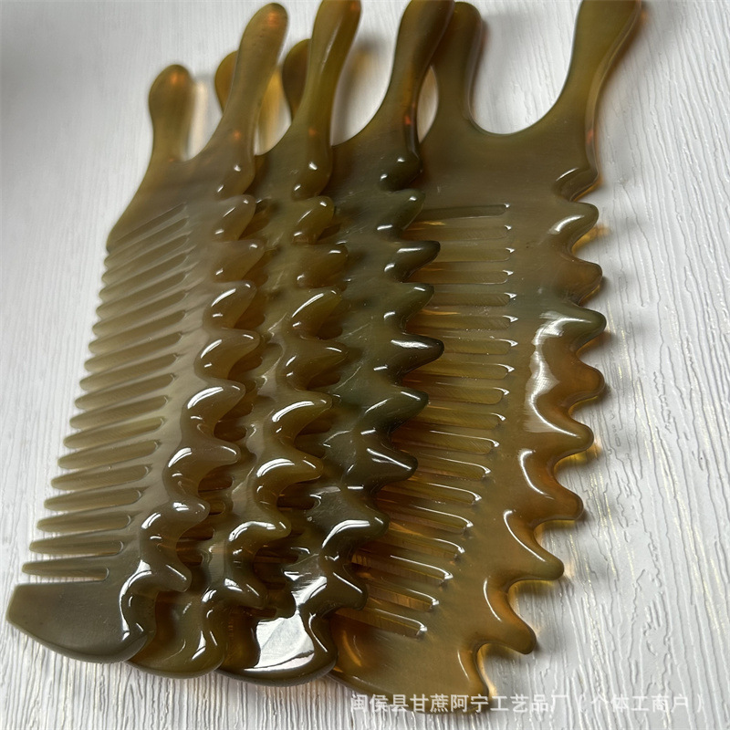 White Yak Horn Fine Tooth Comb Thickened Massage Comb 10-15CM Daily Hair Care Tool specifications