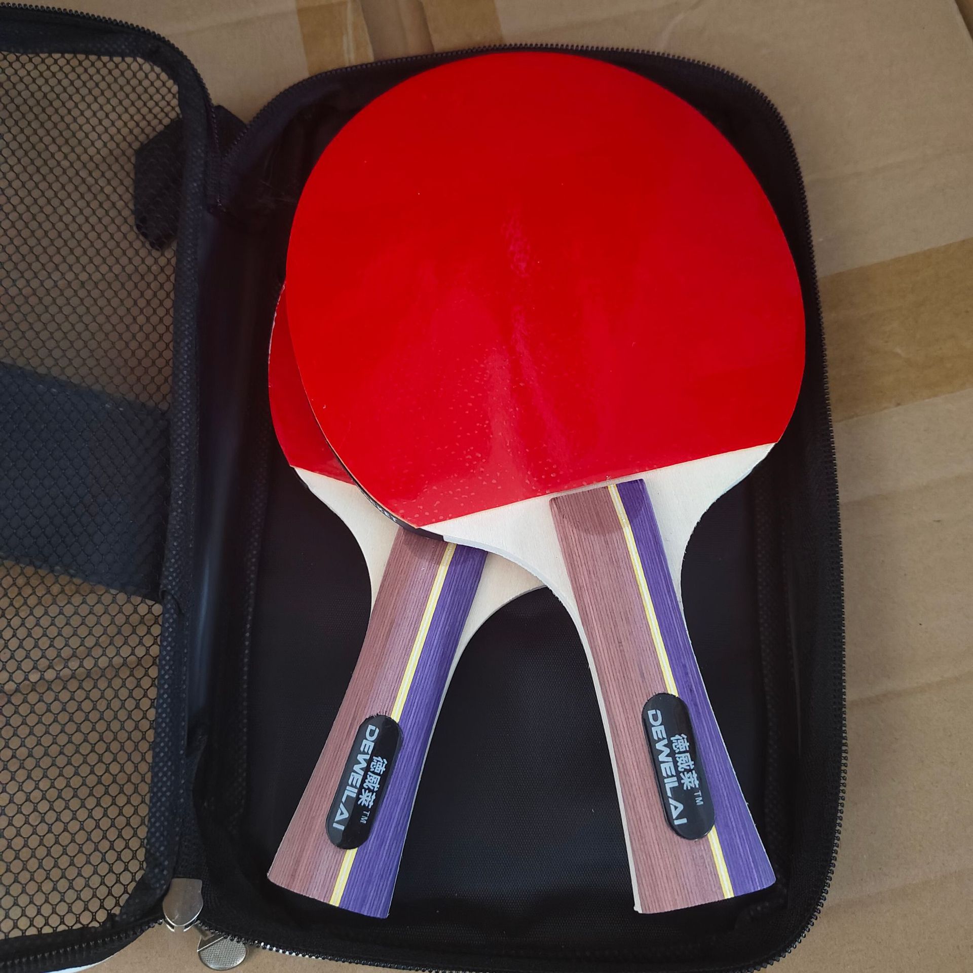 [8성 대회 완제품] 라켓 2개 + 삼성 탁구공 3개 + 라켓 가방 [고점도 역접착 표면 + 고면도 고무 연마 스펀지 + EVC 엣지 가드 스트립] Zilan Bing
