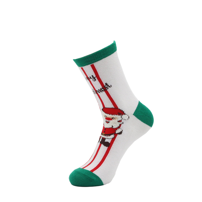 Unisex Christmas Christmas Tree Santa Claus Elk Cotton Crew Socks A Pair display picture 4