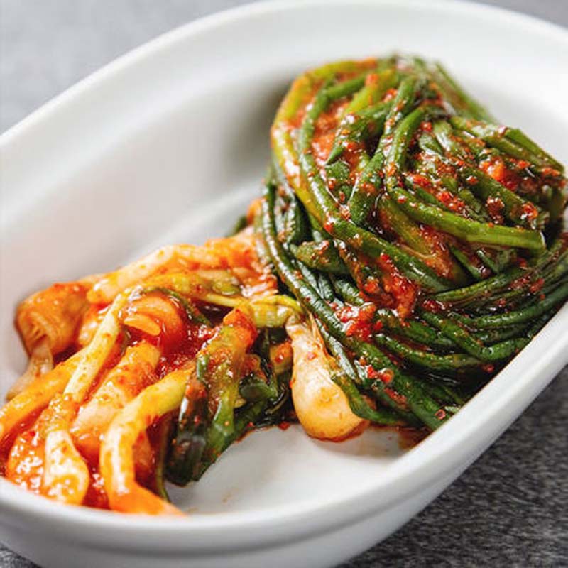 Pickled scallions in Korean-style, Park's scallion sauce, salty vegetable, Yanbian Korean-style pickled scallions, fresh small-rooted scallions, side dish for meals