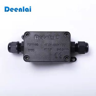 Deenlai Outdoor Waterproof Junction Box with Multiple Port Options, Laser-Marked for Outdoor Use