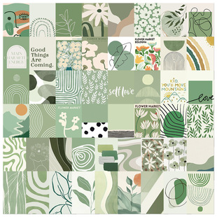 Super cost-effective 100 ins wind Korean mint manbo green stickers summer small fresh collage element a batch
