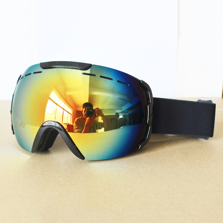 厂家直销新款滑雪眼镜双层防雾大球面成人户外登山运动滑雪护目镜