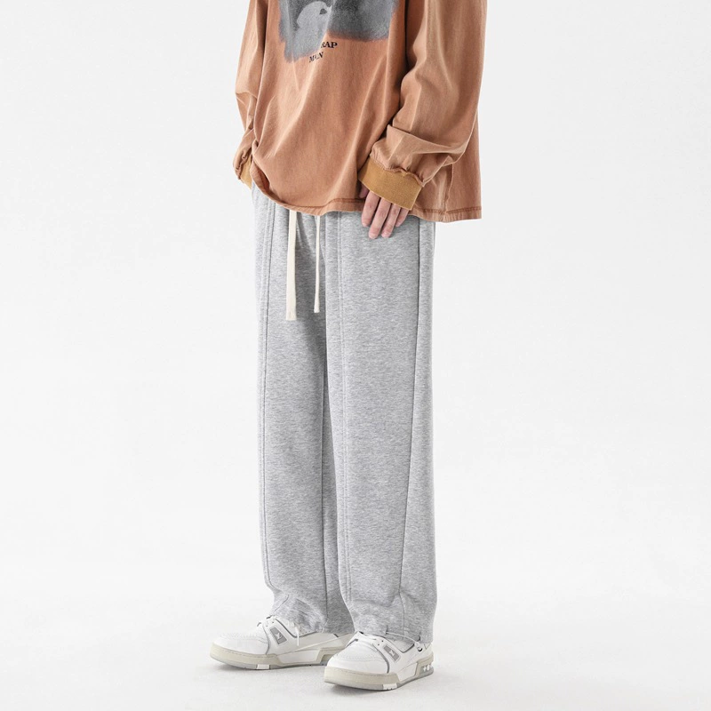 Spring trousers for leisure, American style, oversize, drawstring