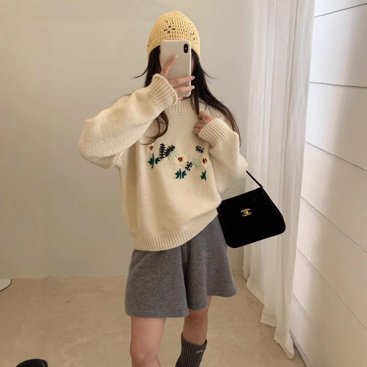 Embroidered Pullover Knitwear for Women's Outer Wear Autumn and Winter 2025 New Korean Style Loose Lazy Style High-End Student Knitwear