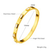 Brand golden zirconium, retro fashionable universal bracelet stainless steel, European style, light luxury style