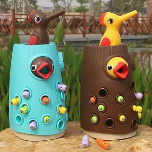 Woodpecker Insect Catching Toy Magnetic 1-23 Years Old Baby Male and Female Kidsren Kidsren's Intelligence Development Bird Toy