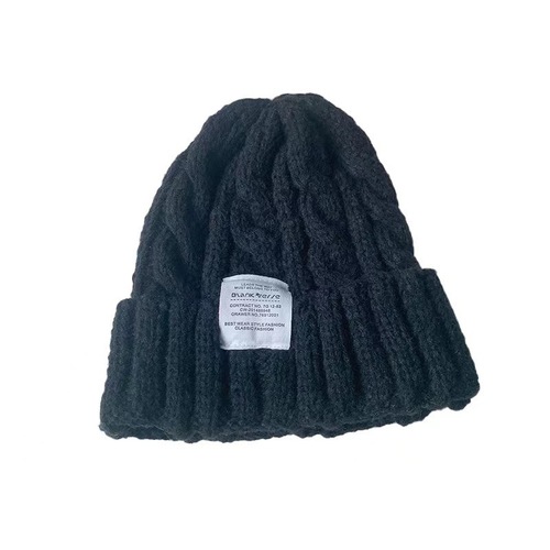 Japanese student hat for girls, autumn and winter high-quality Instagram stylish chunky knit wool hat, versatile loose large head circumference cold hat
