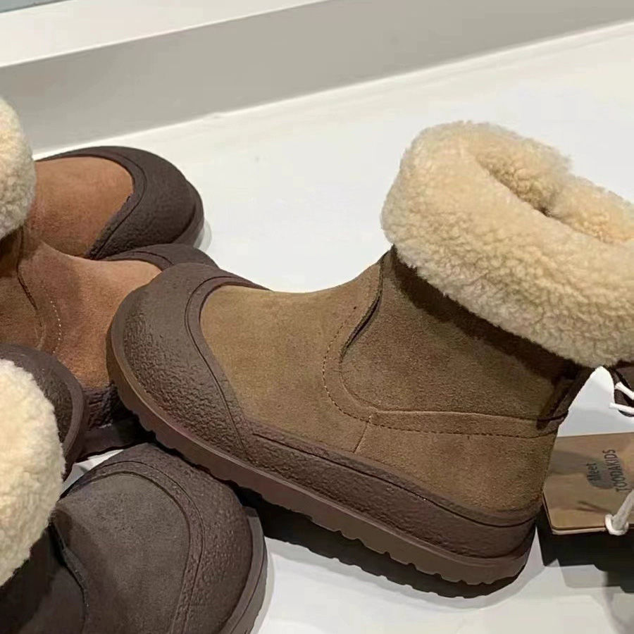 Chaussures pour enfants filles bottes en coton épais en fourrure hiver nouvelles bottes de neige pour enfants bottes chaudes pour garçons_voghion.com