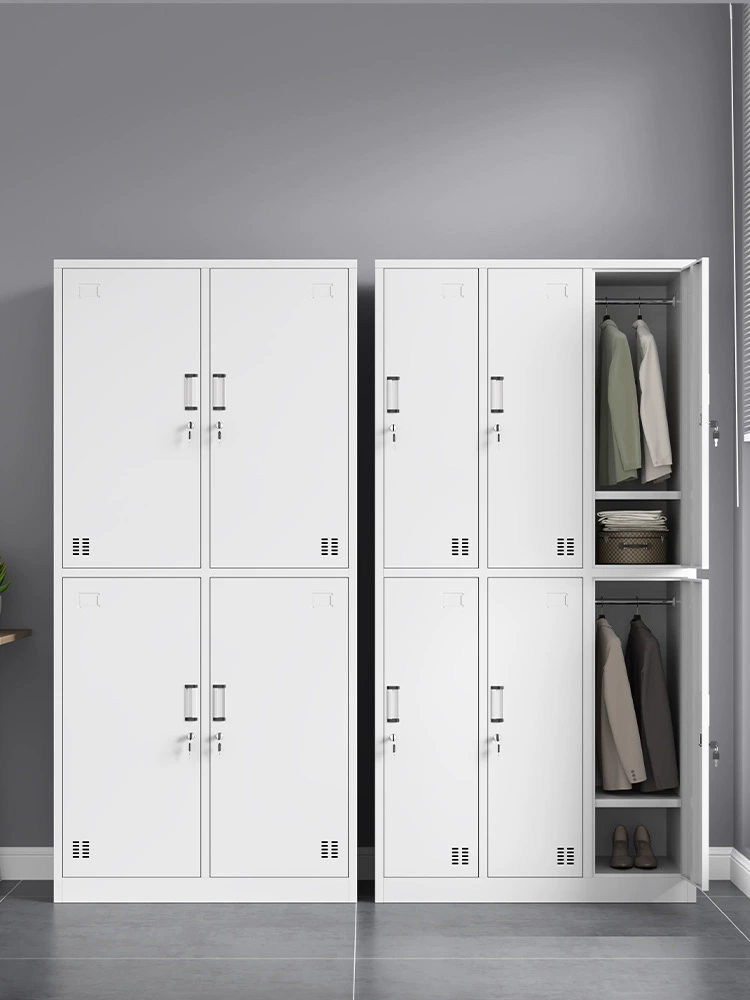 Железный четырехдверный шкафчик, шестидверный шкафчик для хранения в ванной комнате персонала с замком, офисный шкафчик, заводской шкаф для обуви.