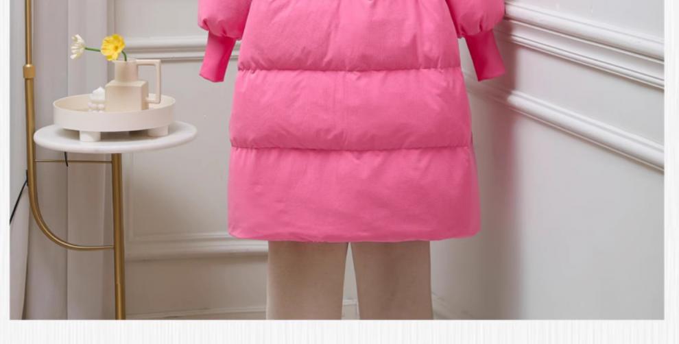 Cappotto lungo donna invernale stile retro imbottito sotto ginocchio_voghion.com