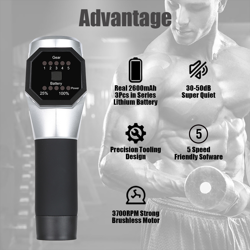 深圳筋膜枪massage gun肌肉放松器按摩枪电动按摩器跨境源头工厂