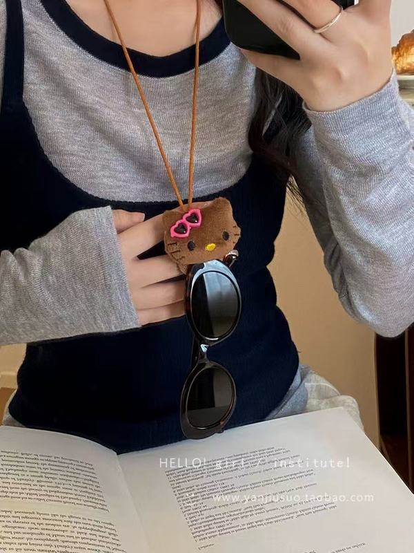甜美风凯蒂猫项链高级感气质精致简约百搭小众独特甜美可爱毛衣链|undefined